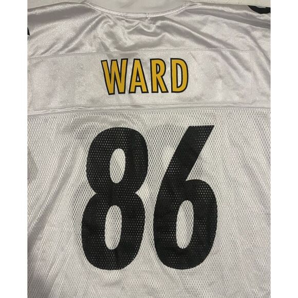 NFL Reebok Pittsburgh Steelers Ward 86 Jersey Size 2XL White Super Bowl XLIII - Picture 12 of 12